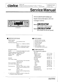 When and how to use a wiring. Service Manual For Clarion Drx9375r Rw Download
