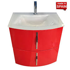 Choosing a style for your bathroom vanity sink will likely depend on how you envision it fitting in. Socimobel 24 In Kron Bathroom Vanity Color Red And White