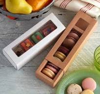 Macaron Boxes for 12 to 14 White with Clear Display Window [15 pieces]  Macarons Container or Packaging Box Kit for Chocolate Truffles Cake Pops ...