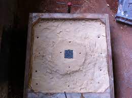 The Boxes Are Now Aligned Vent Holes Are Made To Allow The Gasses To Escape And Ensure The Molten Iron Fills The Entire Mold A Small Square Of Gauze Is Molding