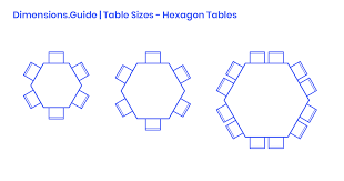 Hexagon Table Sizes Dimensions Drawings Dimensions Guide