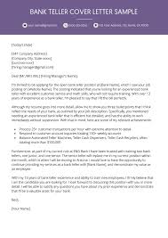 If you still do not have one for just imagine writing a business letter on bare paper. Bank Teller Cover Letter Example Writing Tips Resume Genius