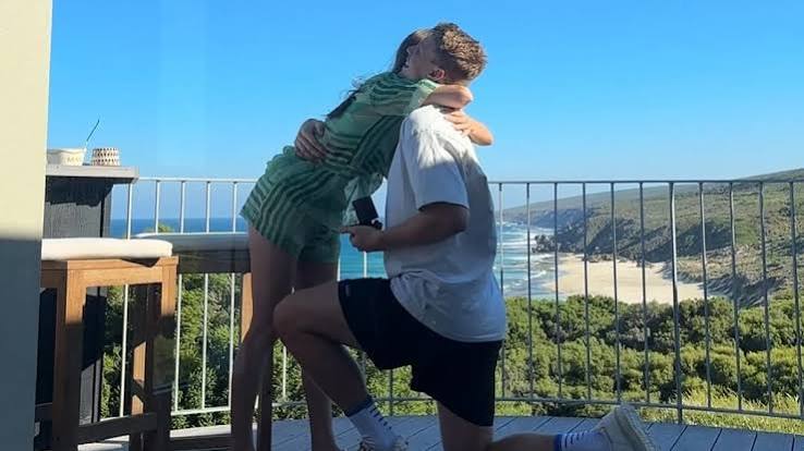 Cameron Green engaged: Cricketer announces his engagement to Emily Redwood after beachside proposal | photos | Nine.com.au
