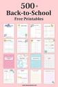 500+ Best School Free Printables for Teachers and Students!