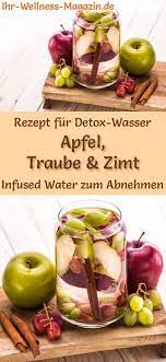Sie stecken voller antioxidantien und vitaminen. Apfel Trauben Zimt Wasser Rezept Fur Infused Water Detox Wasser Zimt Wasser Detox Wasser Safte Zum Entschlacken