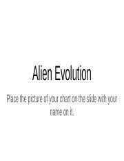 Alien Evolution Alien Evolution Place The Picture Of Your