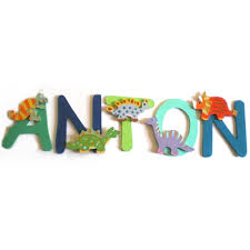 Prenom lettres bois poetiques louise theme nichoir sur commande reservee uniquement. Lettres Bois Bebe Porte Chambre Dinosaures Souvenir Bapteme