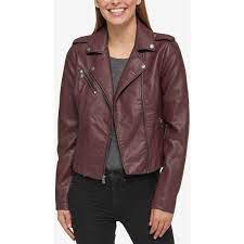Levi S Faux Leather Moto Jacket 180 Liked On Polyvore Featuring Outer Cropped Faux Leather Jacket Faux Leather Moto Jacket Womens Faux Leather Moto Jacket