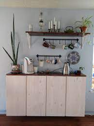Küchenregal stand mikrowelle regal regal. Less Than 13 Deep This Set Of Wall Mounted Ikea Ivar Cabinets Give Us A Coffee Bar And A Ton Of Storage Ikea Kuchenideen Ikea Ivar Ikea Diy