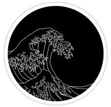 Black And White Aesthetic Stickers Black And White Wave Sticker By Emilyg22 In 2020 Black And White Stickers Black Stickers Aesthetic Stickers