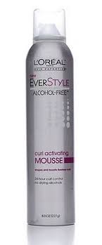 Allure Product Reccommendation For Curling Naturally Straight Hair L Oreal Everstyle Alcohol Free Curl Activating Mous Hair Mousse Cool Hairstyles Mousse