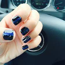 Thin Blue Line Nails Lines On Nails Country Acrylic Nails Country Nails