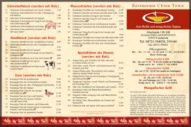 Restaurant China Town Chinarestaurants In Cuxhaven Groden Offnungszeiten