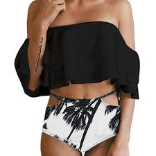Un haut tankini à nouer autour du cou à l'imprimé rayé. Pin On Tenue