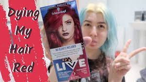 Being a lover of hair dye i was really excited to try this hair dye when i saw it in my local boots store. Dying My Hair Red With Live Colour Raspberry Rebel Hair Dye Youtube