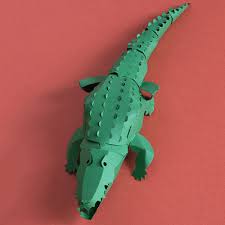 Disini ane mau berbagi gimana caranya membuat kreasi bentuk rumah dari kardus bekas. 3d Teka Teki Hewan Kertas Model Kit Origami Buaya Kertas Kerajinan Untuk Mainan Anak Anak Patung Patung Miniatur Aliexpress