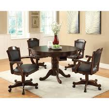 Turk Casual 5 Piece Game Table And Arm Chair Dining Set Black Coaster Pool Table Dining Table Wildon Home Game Table And Chairs