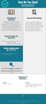 Correct Spelling For Generous Infographic Spellchecker Net What are opposite words of generous? correct spelling for generous