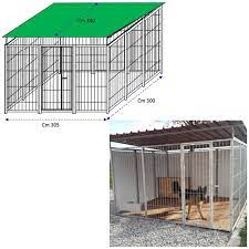 Cuccia coibentata in pannelli isolanti con recinto coperto in rete zincata. Sider Box Recinto Per Cani 3x3 Metri Con Copertura Box Modulare Viteria Compresa Eprice