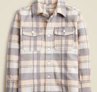Kids' long-sleeve Seaboard soft-knit shirt in plaid