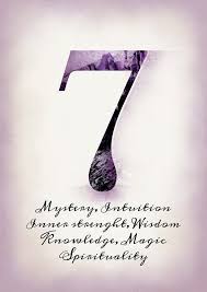 Number 7 Printable Art Instant Download A4 Jpg Retro Typography Illustration Lucky Number Symbolism Numerology Numbers Numerology Numerology Life Path
