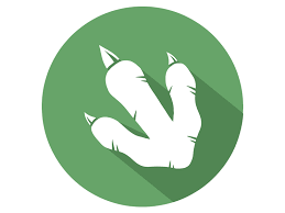 Dinosaur Footprint Circle Flat Design Icon Flat Design Icon Icon Design Dinosaur Footprint