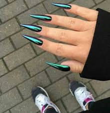 Acrylic nails can go as short as the tip of your natural nails! Really Long Acrylic Nails New Expression Nails