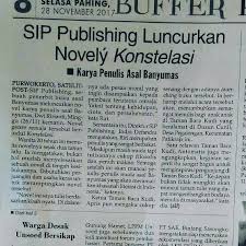 Hallo pembaca setia surat kabar roleplayer! Liputan Surat Kabar Acara Launching Novel Konstelasi Dari Sip Publishing Sip Publishing
