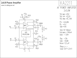 Subscribe circuit diagram and pcb. 2 X 5 8w Stereo Power Amplifier With Ka2211 Circuit Scheme