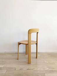 1970s Beech Rey Stacking Chairs Designed By Bruno Rey Set Of 4 Chair Design Chair Stacking Chairs