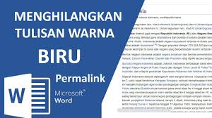 Menghilangkan garis biru di word. Cara Menghilangkan Tulisan Warna Biru Di Word Permalink Youtube
