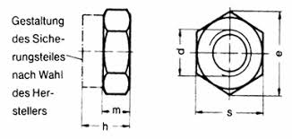 Sechskantschrauben mit schaft din 931. Iso 14441 Sechskantmutter Klemmteil Metall Reduzierte Sw