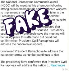 After putting in a huge shift on sunday, ramaphosa ran out of time to address south africans. Rumours Of Another Address From Cyril Ramaphosa Labelled Fake News