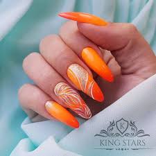 Instanails Nailart Nails Paintinggel Polygel Svarovski Nailart Swarovski Pinknails Naildesign Nechty Ge Orange Nails Orange Nail Designs Nail Designs