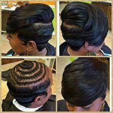 Partial Sew In Short Hair Styles Short Hair Styles African American Shaved Hair Designs