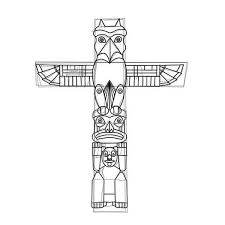 Totem Pole Coloring Page Native American Totem Totem Pole Drawing Totem Pole Art