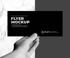 Highest quality mockups for photoshop. Horizontal Flyers Psd Mockup Free By