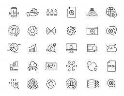 Ensemble D Icones De Traitement De Donnees Lineaires Icones D Analyse Au Design Simple Illustration Vectorielle En 2020 Illustration Vectorielle Ensembles D Icones Icone