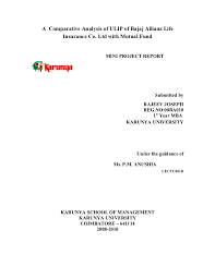 A Comparative Analysis Of Ulip Of Bajaj Allianz Life