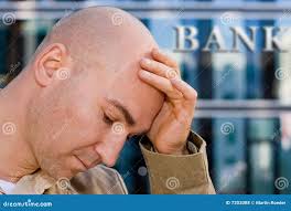 Investment Banker in Despair Stock Photo