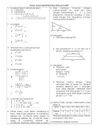 Check spelling or type a new query. Latihan Soal Matematika Kelas 9 Smp