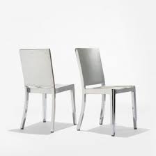 Philippe Starck Hudson Chairs Pair Emeco France Usa 2000 Mirror Polished Aluminum 15 5 W X 18 5 D X 32 H Inc Contemporary Furniture Home Decor Chair