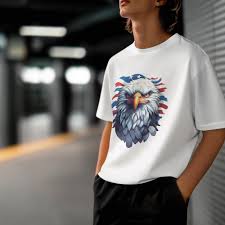 Patriotic Eagle Head With Flag Digital Download