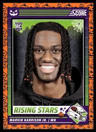 MARVIN HARRISON JR. RC 2024 PANINI SCORE GREEN BATS ROOKIE
