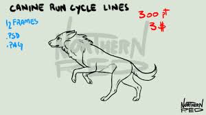 Canine Run Cycle Lines By Northernred Animated Drawings Cool Animations Animation Reference