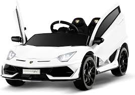 Urus embodies the characteristics of multiple souls: Amazon Com Uenjoy 12v Kids Electric Ride On Car Lamborghini Aventador Svj Motorized Vehicles With Remote Control Battery Powered Led Lights Wheels Suspension Music Horn Compatible With Lamborghini White Toys Games