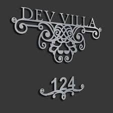 6 Stainless Steel Nameplate In 2020 Name Plates For Home Door Name Plates Name Plate Design