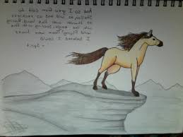 Horse coloring page to print and color for free : Spirit Drawing By 8libby8 On Deviantart