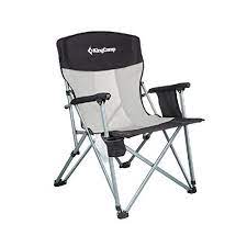 kingcamp folding chair mesh back with cup holder armrest pocket headrest breathable portable oversize heavy duty supports 330 lbs all4hiking com outdoor folding chairs folding chair folding camping chairs