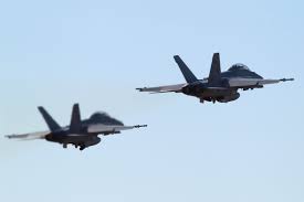 Two Raaf F A 18a Hornets Take Off From Raaf Base Darwin During Exercise Pitch Black 14 Royal Australian Air Force Fighter Jets United States Air Force